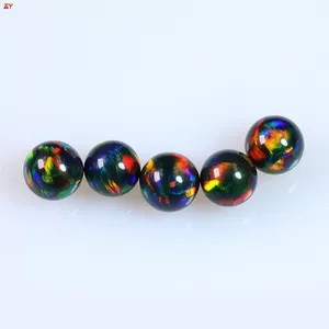 Synthetic fire opal Black yellow gemstone beads 900 degree C high temperature resistant stone for glass blowing