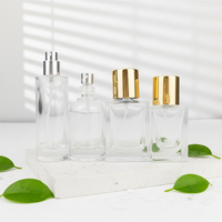 Flacon de parfum carré en verre dépoli transparent personnalisé Yo Li O avec capuchon pulvérisateur et joint à brosse pour atomiseur de parfum/huile