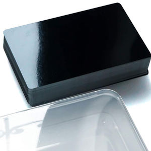 Em Massa De Alumínio Preto Tira De Metal De Ouro Visita De Luxo Cartão De Jogo De Cartões De Metal Em Branco - Product Image 3