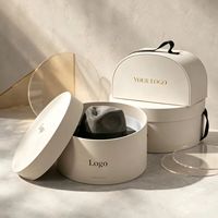 Boîte à chapeaux en papier écologique de luxe personnalisée, boîte ronde en carton rigide imprimé, emballage cadeau haut de gamme, présentation et stockage
