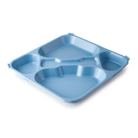 Plateau de service en plastique avec séparateurs, à un seul niveau, 4 à 7 compartiments, réutilisable pour le stockage et l'organisation des aliments
