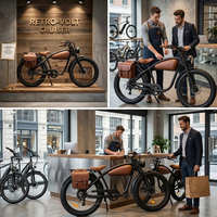 Vélo Électrique Rétro de Plage Homologué pour la Route, Modèle Urbain Standard, Cruiser Électrique pour les Distributeurs Mondiaux d'E-Bikes
