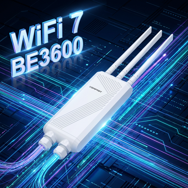 CF-EW87 Industrial WiFi 7 BE3600 Outdoor Access Point High-Power 3600Mbps IP66 Waterproof 3-Antennas M2M Wireless AP