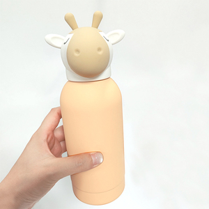 OREZI Giraffe Pattern Insulated Water Bottle - 600ml Stainless Steel Thermos With Straw, Leakproof - View #7
