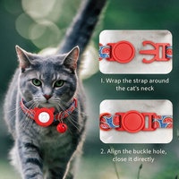 Étui de protection pour Apple AirTag 1ère/2ème génération, coque en silicone pour balise de suivi Apple, dispositif anti-perte, collier pour animaux de compagnie