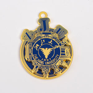 Insignia de Esmalte Duro Chapada en Oro Metálico, Impresa con UV, Regalo de Graduación, Medalla Conmemorativa, Impresión de Logotipo para Grandes Eventos - Product Image 1
