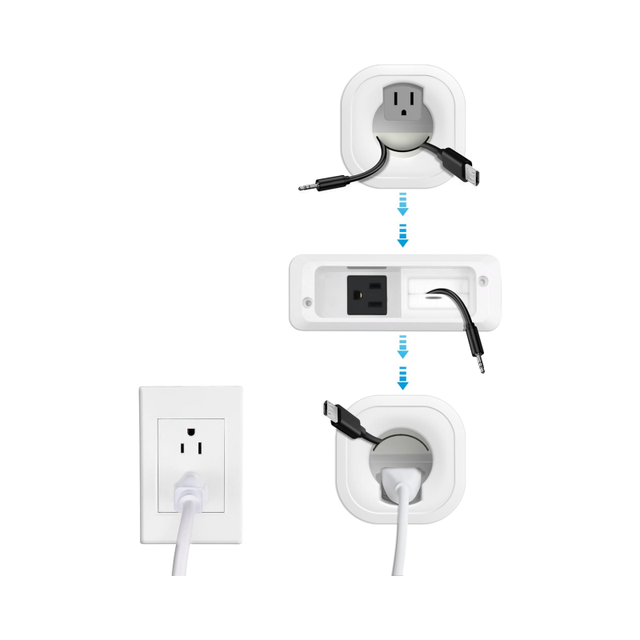 New Arrival Plastic Electric In-Wall Cable Management Kit TV Soundbar 110-250V Household Easy Install Hole Saw Drill Attachment