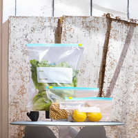 Sacs à sandwichs et à glissières pour stockage alimentaire, en plastique antibactérien, pour aliments pour bébés, avec impression en gravure pour sucre