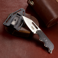 Couteau à lame fixe SOG Instinct Tacticat, lame 5Cr15MoV avec manche G10 à tige pleine pour usage extérieur, survie et usage intensif (NB1012-CP)