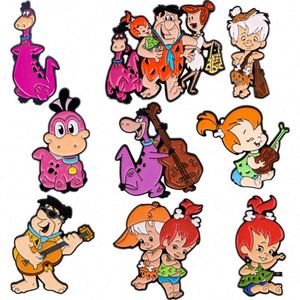 Obakenu Mini insigne personnalisé émail broche en métal fer artisanat goutte caoutchouc broche revers pour enfants dessin animé licence décoration - Product Image 1