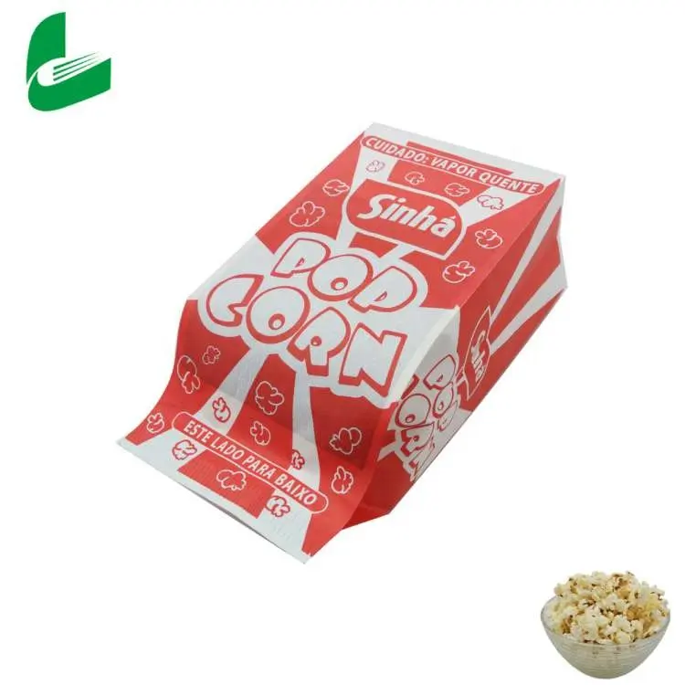 Microwave kraft outside packaging popcorn paper bags / microwave pork crackle bags