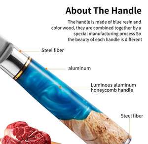 Nouvelle Collection <span class=keywords><strong>Laguiole</strong></span> Food Grad <span class=keywords><strong>Couteaux</strong></span> de <span class=keywords><strong>cuisine</strong></span> à steak Ensemble de <span class=keywords><strong>couteaux</strong></span> à steak dentelés en acier inoxydable pour échantillon - Product Image 4