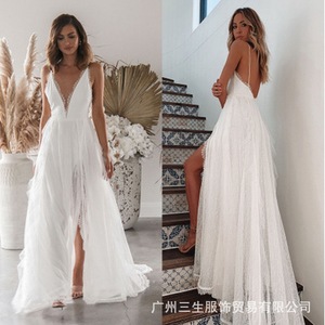Robe de cocktail WishOL pour femme, en dentelle, épaules dénudées, taille haute, dos nu, jupe ample - Product Image 1