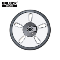 UnLock Anlock Cymbales à trous professionnelles faites à la main de 18 pouces, Cymbales silencieuses / Spécial batterie électronique / Cymbales suspendues de 18 pouces Ding