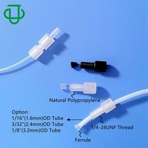 JU-virola roscada de polipropileno Natural 1/4-28UNF, accesorios de tubería con brida para tubería rígida de <span class=keywords><strong>PTFE</strong></span> - Product Image 2