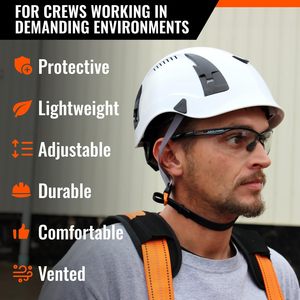 Casque de sécurité Malta Dynamics Apex Type 2 blanc, taille unique, conforme aux normes OSHA ANSI Z89.1, casque de chantier - Product Image 3