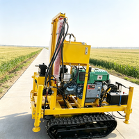 Nouvelle machine de forage de puits d'eau profonde de 200 m, type chenillé, 40 CV, hydraulique