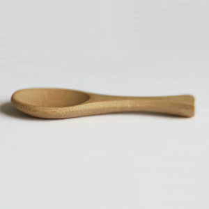 Ensemble de cuillères en bambou à manche court, en bois naturel, pour desserts et glaces, avec option gravée, vente en gros - Product Image 3