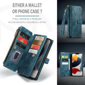 Étui portefeuille multifonctionnel en cuir PU avec porte-cartes pour <span class=keywords><strong>iPhone</strong></span> 14/15 Pro Max Étui en cuir magnétique détachable - Product Image 6