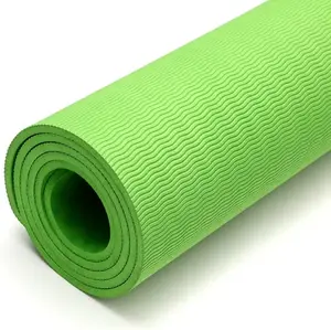 Esterilla de Yoga antideslizante, superficie texturizada, ecológica, con correa de transporte, gruesa, para ejercicio y entrenamiento, Pilates