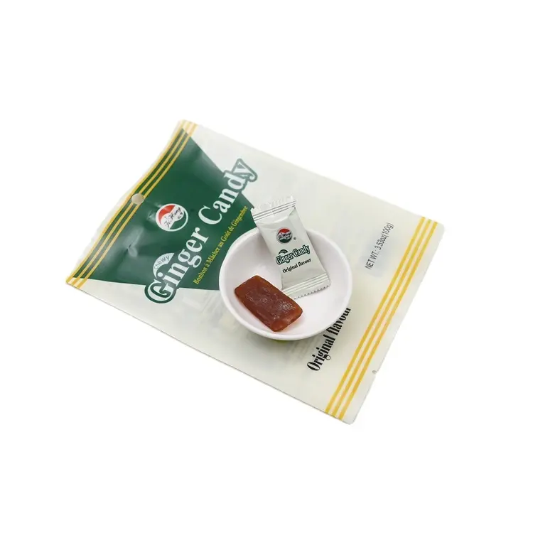 キャンディーブランドスウィートジンジャー中国のグミキャンディジンジャーバッグ包装OEM
