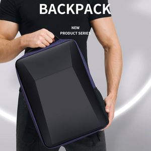 New Design Unisex Laptop <b>Backpack</b> USB Smart Feature EVA Hard Shell Zipper Closure <b>Black</b> Waterproof Business Travel Bag Oxford - Product Image 3