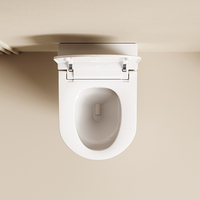S030 Toilette intelligente murale allongée haut de gamme avec bidet intégré, siège chauffant, contrôle par application et évacuation par siphon en P pour salle de bain sanitaire