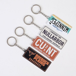 Khuyến mại quà lưu niệm xe số <span class=keywords><strong>mini</strong></span> tấm giấy phép Keychain tùy chỉnh kim loại Keychain - Product Image 1