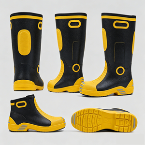 Botas de Bombero Profesionales de Goma <span class=keywords><strong>GA</strong></span> 6095 Certificadas, Resistentes al Fuego y al Calor, Antideslizantes, con Puntera de Acero, Botas de Seguridad para la Lucha Contra Incendios - Product Image 3