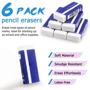 Gomme à effacer en caoutchouc blanc souple promotionnelle NOVISON 42*18*11mm, fournitures scolaires pour étudiants et enfants, classique et durable - Product Image 2