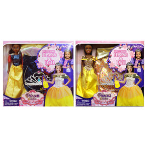 Muñeca de Moda Étnica Princesa con Vestido y Tiara para Niñas de 5 a 7 Años, Vestido Negro con Hombros Descubiertos, Corpiño Brillante y Falda de Satén de 29 cm - Product Image 5