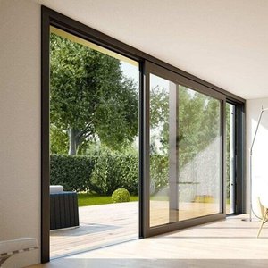 Portes coulissantes en aluminium pour balcon extérieur Rogenilan, portes vitrées, portes françaises avec moustiquaire, porte coulissante en verre - Product Image 4