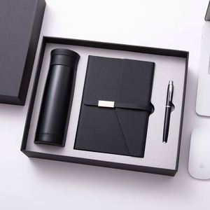 Wholesale Luxury A5 Leather Journal Notebook Customized Business Office Diary with Pen Promotional Luxury Corporate Gift Set - Product Image 2