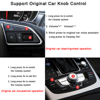 Kits sans fil Apple CarPlay Android Auto pour Audi A1 A3 A4 Q3 Q5 2012-2018 RMC MMI 3G compatibles avec le volant d'origine