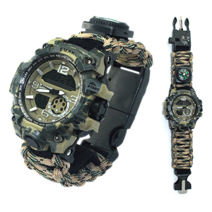 Custom Logo <strong>Survival</strong> Tool Tactical <strong>Watch</strong>, Gift Items Camping Equirpmen Dongguan Plastic Bangle <strong>Watches</strong> - Product Image 2