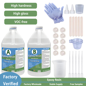 Kit de résine époxy transparente de 4 gallons, sans jaunissement, sans bulles, résine de coulée pour l'art, l'artisanat, la fabrication de bijoux, le <span class=keywords><strong>bois</strong></span> et les moules - Product Image 1