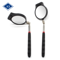 Miroir d'inspection télescopique à 3 LED, miroir circulaire pivotant rond de 80 mm, extensible de 30 à 89 cm, outil de réparation automobile