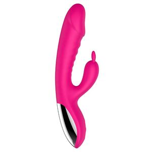Kotak hadiah kemasan G Spot klitoris Stimulator kelinci wanita kelinci Vibrator seks realistis Dildo Vibrator untuk wanita - Product Image 3