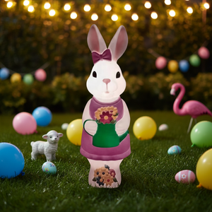 Garden Decoration PP Bunny Easter Ornament Cartoon <b>Animal</b> Rabbit Outdoor Rabbit LED Lights - Product Image 2