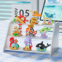 Briques Magiques Jouet Éducatif pour Enfants Blocs de Construction Modèle Monde Sous-Marin Série Animaux Marins Plastique ABS 40 Pièces 1:48