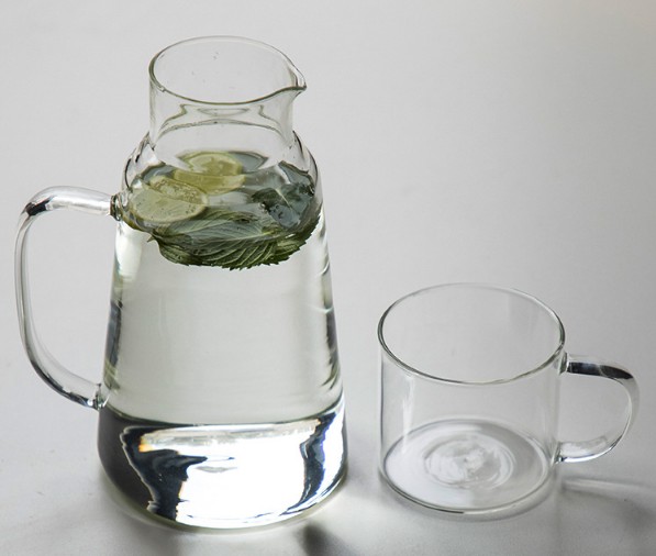 Wholesale Clear Glass Pitcher Set Cool Water Glass Water Jug Set