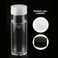 Bouteilles en plastique transparentes jetables avec logo personnalisé de 300 ml, 350 ml, 400 ml, 500 ml pour boissons, jus, bouteilles en plastique pour animaux de compagnie avec couvercle