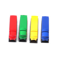 Rouleuse à cigarettes manuelle en plastique, style simple, à tirer, pour tabac, à tube unique, accessoire portable