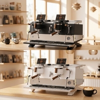 Machine à expresso haut de gamme Ladetina Dragon à 2 groupes avec température de chaudière réglable