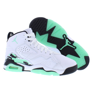 Jordan MVP Leather GS Chaussures de basket-ball pour garçons Blanc Vert Lumineux Noir - Product Image 4