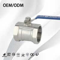 Vanne à bille industrielle manuelle monobloc en acier inoxydable 304/316 à filetage interne haute pression NPT pour l'eau