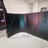 Comptoir d'accueil incurvé LED P2.5, écran d'affichage haute définition 4K pour hall d'hôtel, bureau d'entreprise, usage commercial