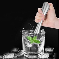 Muddler pour cocktails en acier inoxydable, accessoire de barman, écraseur de citron pour la maison, la cuisine et les bars