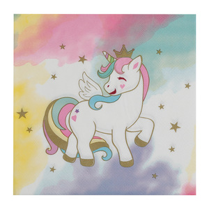 Unicorn Printed Paper Napkins 330mmx330mm For Birthday Party Decorations Disposable Towels - Product Image 5