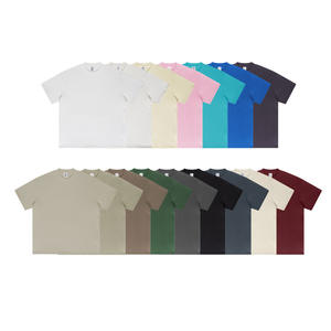 Camiseta Oversize de Algodón 100% de 425 g/m² para Mayoristas, de Peso Pesado, Lisa, con Logo Personalizado, Cuello Redondo, Manga Corta, Estilo Hip Hop, Ecológica, para Hombre - Product Image 4